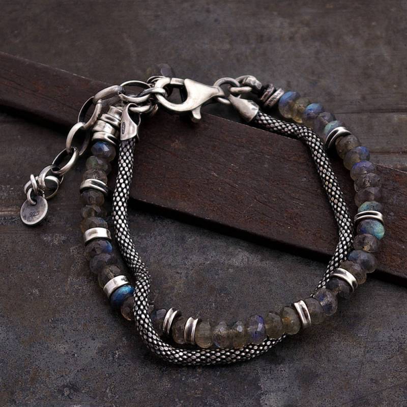 Oxidierte Sterling Silber Labradorit Armband Handgemachte Edelstein Schmuck Oxidierte Sterling Silber Labradorit Armband Handgemachte Edelstein Schmuck von ewalompe