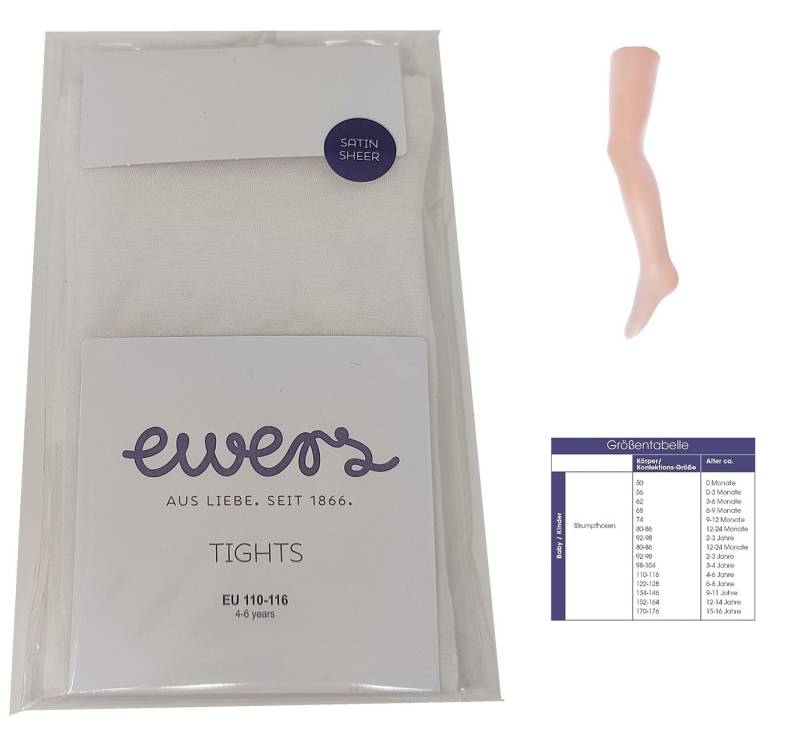 ewers.aus liebe. seit 1866. Feinstrumpfhose Satin Sheer Glanz Strumpfhose Weiß für Kinder 40 DEN von ewers.aus liebe. seit 1866.