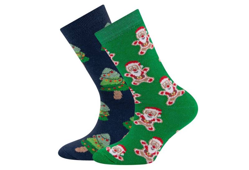 ewers.aus liebe. seit 1866. Socken Baumwollsocken Unisex mit lustigen Weihnachtsmotiven, 2er-Set (Set) mit bunten Designs von ewers.aus liebe. seit 1866.