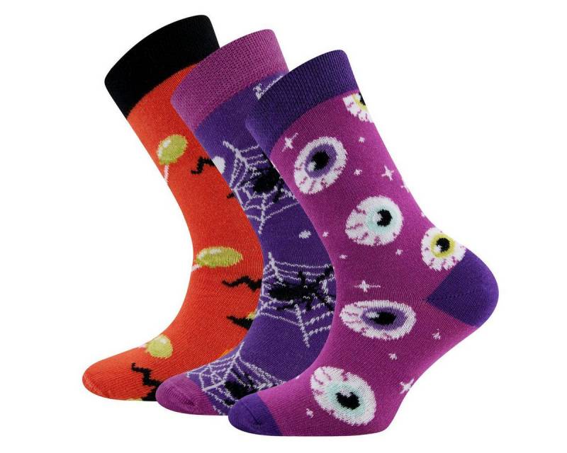 ewers.aus liebe. seit 1866. Socken Lustige Unisex-Halloweensocken mit bunten Designs Azalee - 3er-Set mit bunten Designs Azalee von ewers.aus liebe. seit 1866.