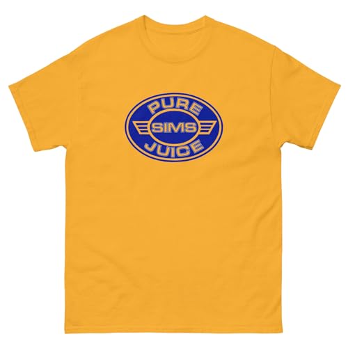 Sims Skate Pure Juice Retro Vintage 90s Skateboarding t Shirt Yellow S von ewewerdrERA
