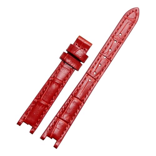 ewgrkba 12 mm (Schnalle 10 mm), kompatibel mit Tissot T094210A Uhrenarmband, hochwertiges Echtleder-Uhrenarmband mit spezieller Schnittstelle(Red no clasp) von ewgrkba