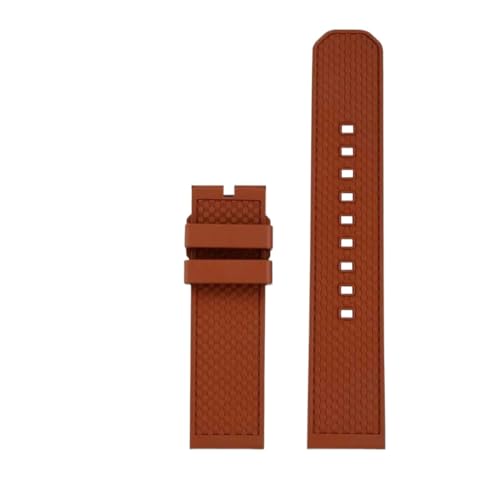 ewgrkba Hochwertiges Fluorkautschuk-Armband, Kompatibel Mit Tissot T-Sport Darth Vader T125617 T116617 T116 Herren, 22 Mm, Schnellverschluss-Armband(Brown no buckle) von ewgrkba