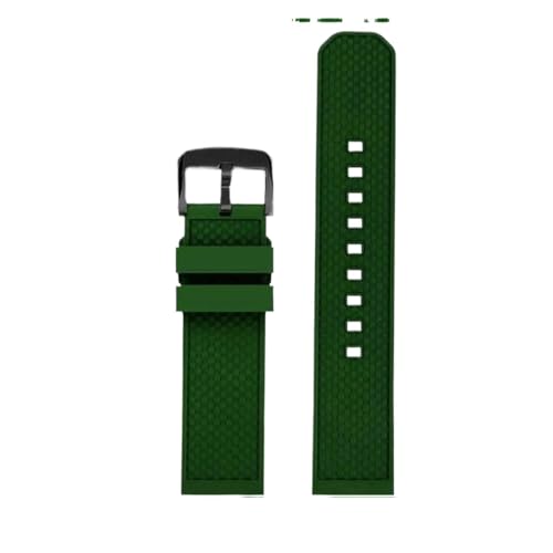 ewgrkba Hochwertiges Fluorkautschuk-Armband, Kompatibel Mit Tissot T-Sport Darth Vader T125617 T116617 T116 Herren, 22 Mm, Schnellverschluss-Armband(Green black pin) von ewgrkba