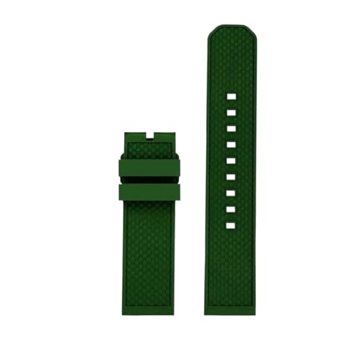 ewgrkba Hochwertiges Fluorkautschuk-Armband, Kompatibel Mit Tissot T-Sport Darth Vader T125617 T116617 T116 Herren, 22 Mm, Schnellverschluss-Armband(Green no buckle) von ewgrkba