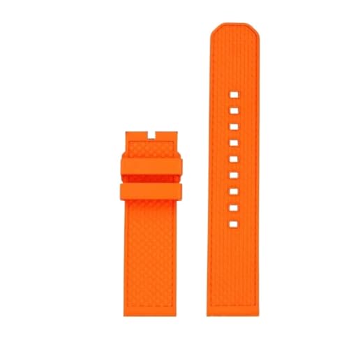 ewgrkba Hochwertiges Fluorkautschuk-Armband, Kompatibel Mit Tissot T-Sport Darth Vader T125617 T116617 T116 Herren, 22 Mm, Schnellverschluss-Armband(Orange no buckle) von ewgrkba
