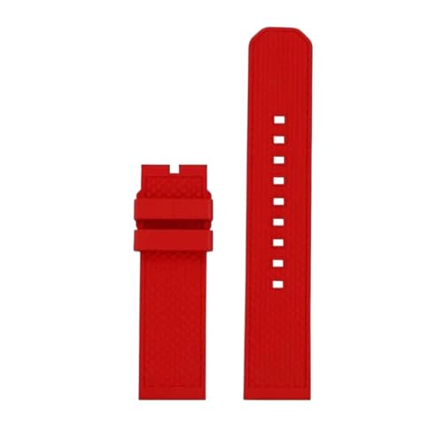 ewgrkba Hochwertiges Fluorkautschuk-Armband, Kompatibel Mit Tissot T-Sport Darth Vader T125617 T116617 T116 Herren, 22 Mm, Schnellverschluss-Armband(Red no buckle) von ewgrkba