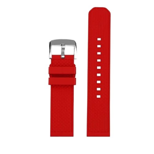 ewgrkba Hochwertiges Fluorkautschuk-Armband, Kompatibel Mit Tissot T-Sport Darth Vader T125617 T116617 T116 Herren, 22 Mm, Schnellverschluss-Armband(Red silver pin) von ewgrkba