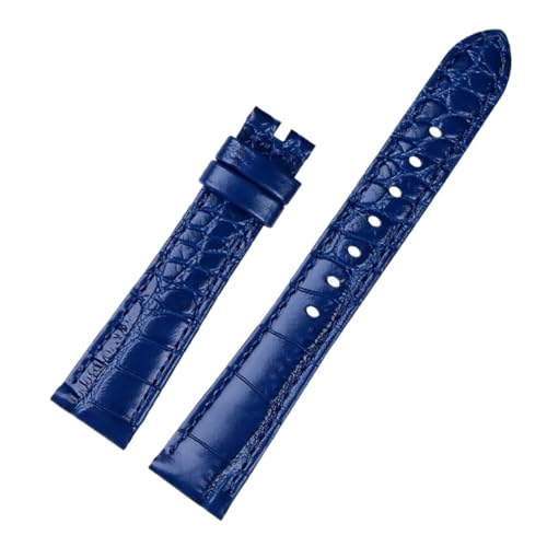 ewgrkba Kompatibel Mit Swarovski 5547642 5452498 5452501 Grün Blau Wasser Geist Frauen Premium Leder Rotes Armband 17MM Watchand Rosa Quick(Blue no buckle) von ewgrkba