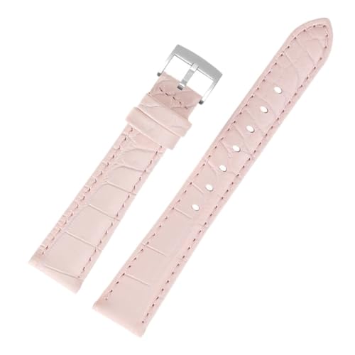 ewgrkba Kompatibel Mit Swarovski 5547642 5452498 5452501 Grün Blau Wasser Geist Frauen Premium Leder Rotes Armband 17MM Watchand Rosa Quick(Pink silver) von ewgrkba