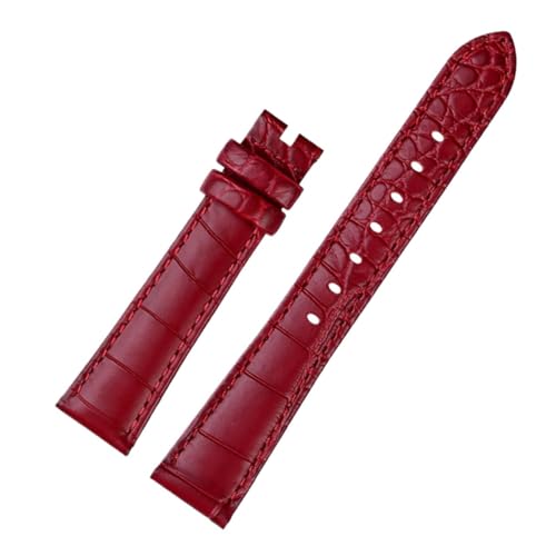 ewgrkba Kompatibel Mit Swarovski 5547642 5452498 5452501 Grün Blau Wasser Geist Frauen Premium Leder Rotes Armband 17MM Watchand Rosa Quick(Red no buckle) von ewgrkba