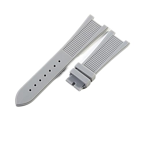ewgrkba Silikonkautschuk-Armband kompatibel mit Patek Philippe Nautilus Serie 5711 5712 5980 Uhrenarmband männlich(Grey No buckle) von ewgrkba