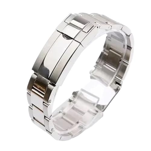 ewgrkba Uhrenarmband Kompatibel Mit Rolex SUBMARINER DAYTONA SUP GMT Herren Feinabstimmung Zugknopfverschluss Edelstahl Uhrenkette 20mm 21mm(Bright silver,21mm) von ewgrkba