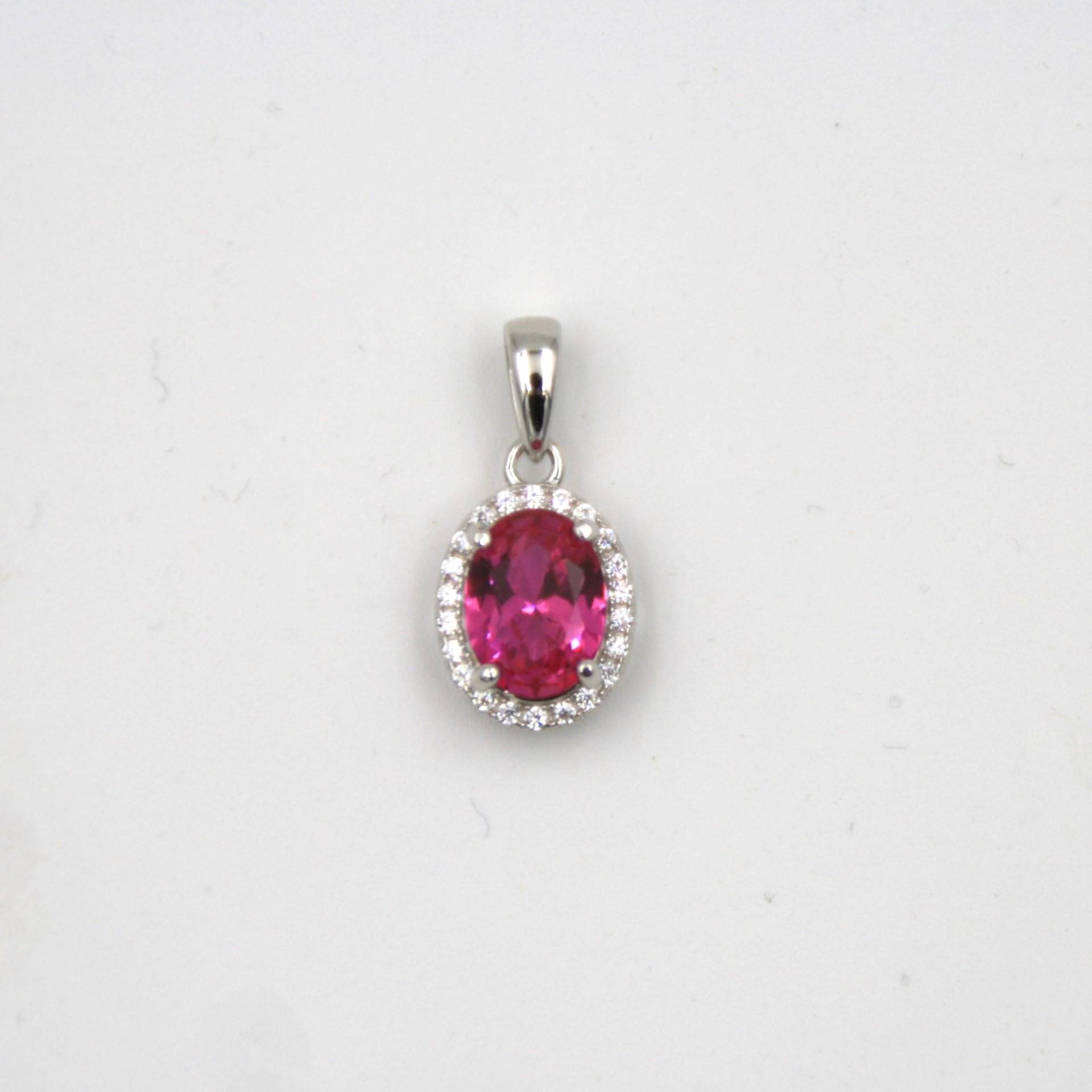 Pink Tourmaline Rubellite | Pendant With Chain in Sterling Silver 925 October Birthday Gift Complimentary Wrapping von exclusiv242