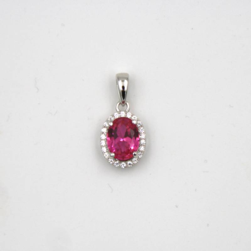 Pink Tourmaline Rubellite | Pendant With Chain in Sterling Silver 925 October Birthday Gift Complimentary Wrapping von exclusiv242