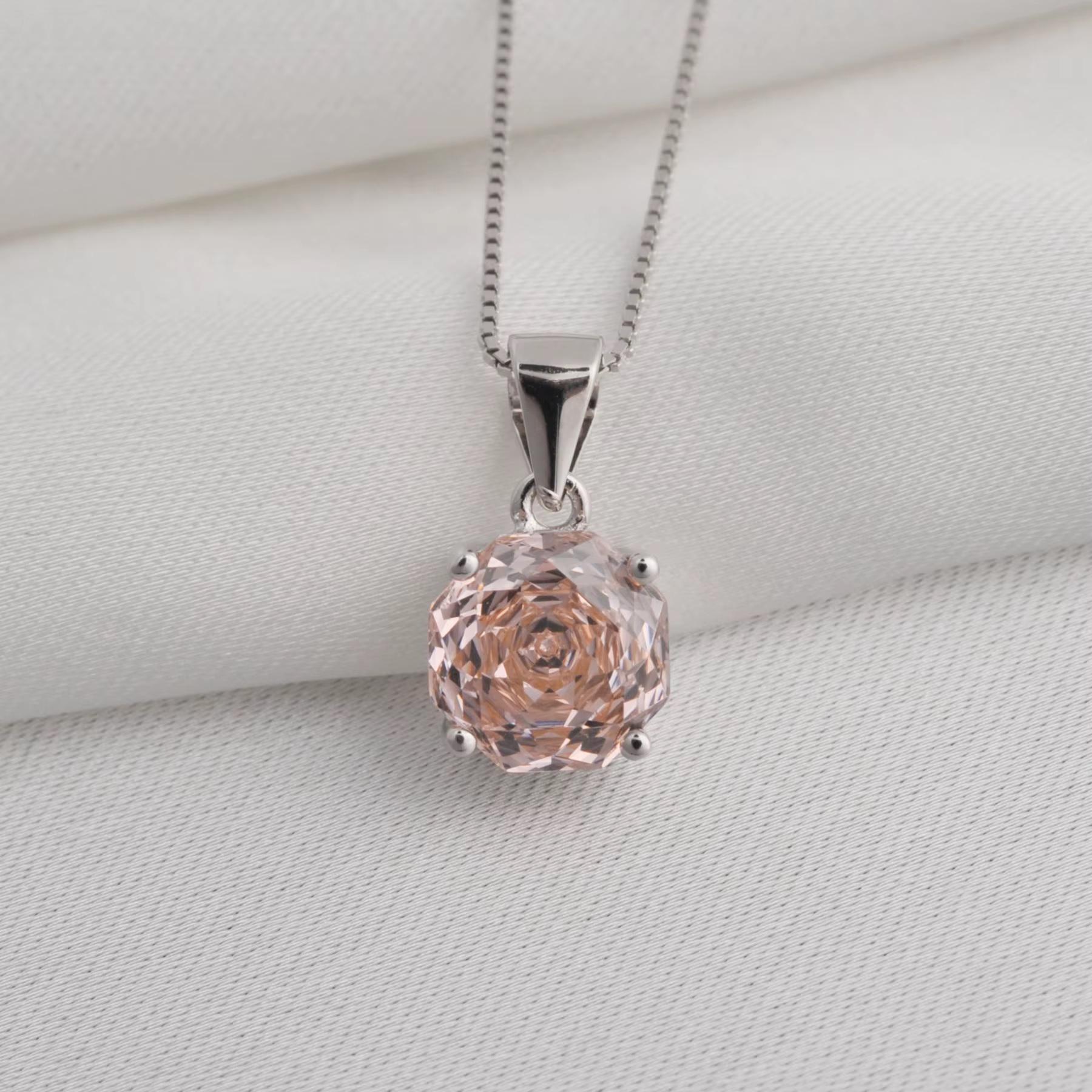 Rosa Morganit Stein Der Liebe Engelstein Solitär | Anhänger Mit Kette Silber925 Geburtstag Sternzeichen Waage Und Stier von exclusiv242