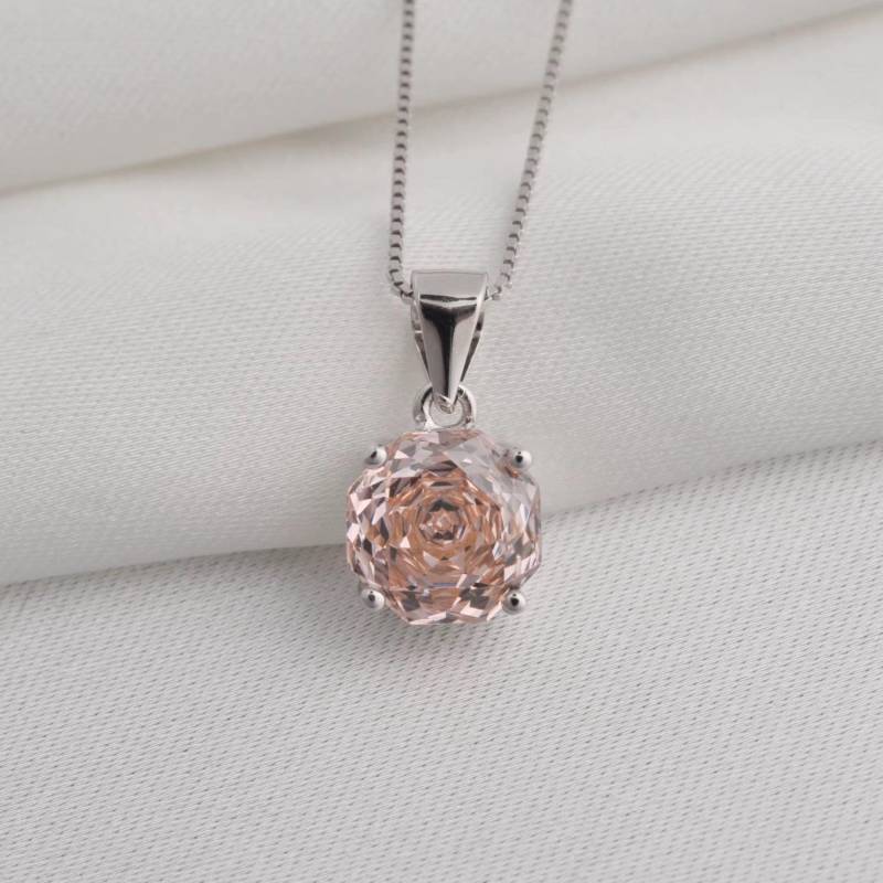 Rosa Morganit Stein Der Liebe Engelstein Solitär | Anhänger Mit Kette Silber925 Geburtstag Sternzeichen Waage Und Stier von exclusiv242