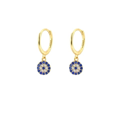 Ohrringe Ohrstecker Damen Schmuck Earrings Blaue Serie Ohrhänger Mit Ohrsteckerverschluss Für Damen, Ohrklemmen, Damen-Clip-Ohrringe, Pendientes W0183-Y von exdas