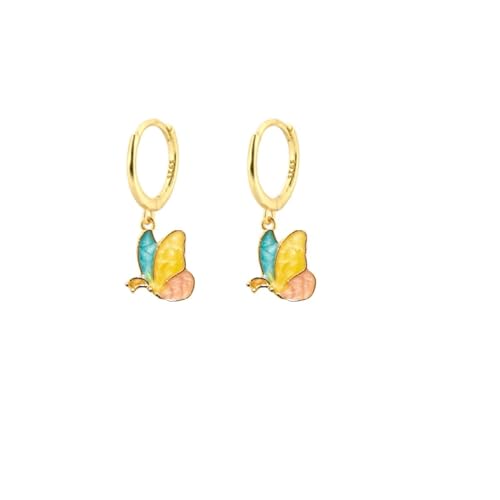 Ohrringe Ohrstecker Damen Schmuck Earrings Bunter Tier-Ohrring Mit Kleinem Vogel-Anhänger Für Damen, Frühling, Sommer, Niedlich, L0092 von exdas