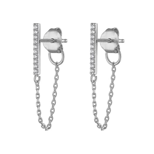 Ohrringe Ohrstecker Damen Schmuck Earrings Geometrische Streifen-Ohrstecker, Gliederkette Für Damen, Ohrhänger   W0297-S von exdas