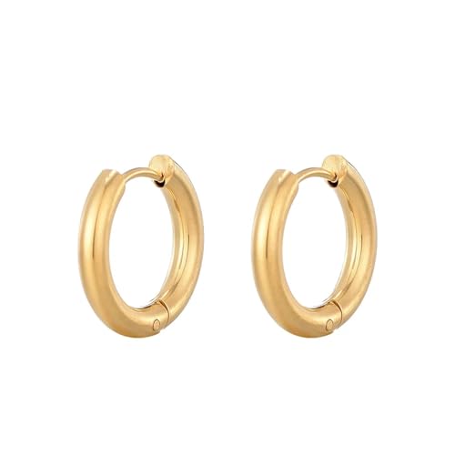 Ohrringe Ohrstecker Damen Schmuck Earrings Klassische Ohrringe Für Damen Und Herren, Herz, Stern, Oval, Rechteckig, Rund, Dreieck, Punk, Hip Hop, Rund, Gold von exdas