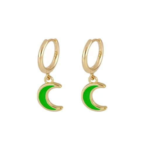 Ohrringe Ohrstecker Damen Schmuck Earrings Mode Grüne Farbe Kleine Ohrringe Für Frauen Schicke Ohrringe Party Pendientes W0417-Grün von exdas
