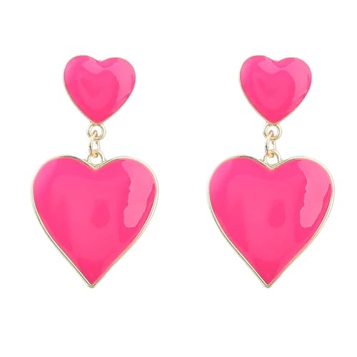 Ohrringe Ohrstecker Damen Schmuck Earrings Mode Herz Tropfen Baumeln Ohrringe Für Frauen Ohrstecker Valentinstag Liebhaber Geschenk Rot von exdas