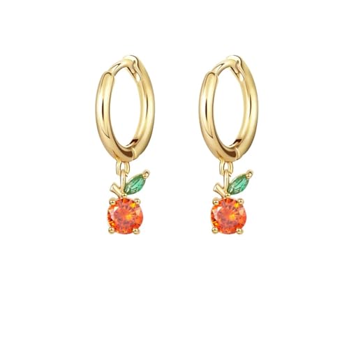 Ohrringe Ohrstecker Damen Schmuck Earrings Mode Sommer Kristall Obst Nette Kirsche Ananas Kleine Tropfen Ohrringe Für Frauen Piercing Baumeln Ohrringe Trend W0029-Y von exdas