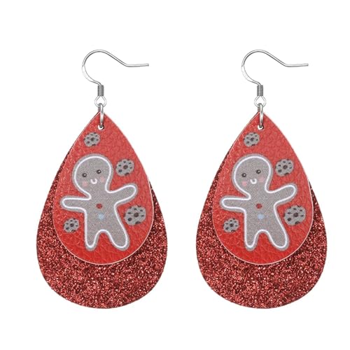 Ohrringe Ohrstecker Damen Schmuck Earrings Mode Teardrop Weihnachten Leder Ohrringe Für Frauen Mädchen Geschenke Antike Leichte Tropfen Ohrringe B11 von exdas