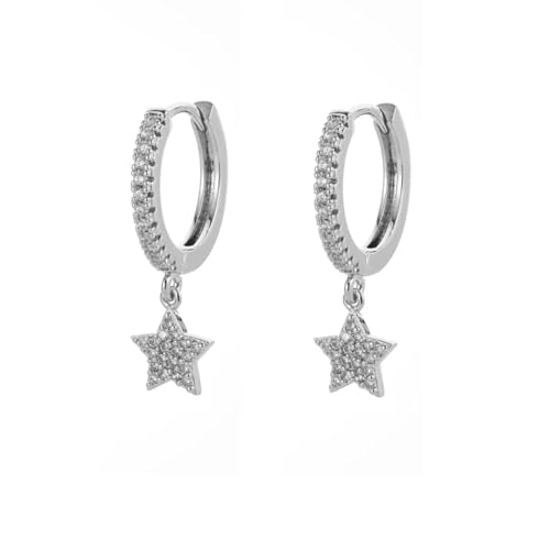 Ohrringe Ohrstecker Damen Schmuck Earrings Mode Tennisschläger Anhänger Tropfen Ohrring Piercing Kreis Runde Hoops Ohrringe Für Frauen Pendiente Geschenk W0050-S von exdas