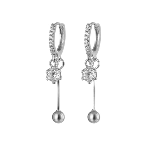 Ohrringe Ohrstecker Damen Schmuck Earrings Netter Heller Großer Modischer Kristall-Langer Ohrring Für Frauen, Trendige, Luxuriöse, Romantische Quaste, Hochzeit, W0457-S von exdas