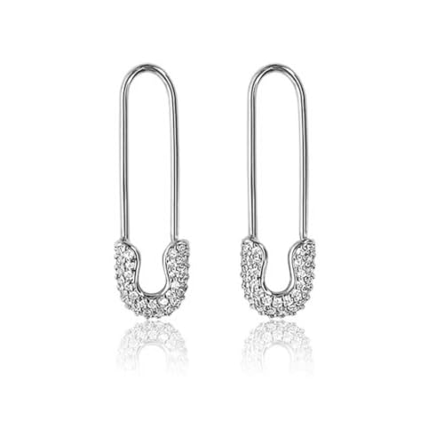 Ohrringe Ohrstecker Damen Schmuck Earrings Netter Heller Großer Modischer Kristall-Langer Ohrring Für Frauen, Trendige, Luxuriöse, Romantische Quaste, Hochzeit, W0462-S von exdas