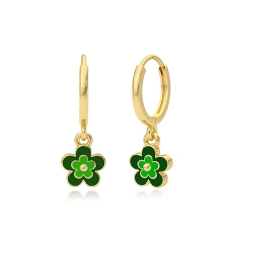 Ohrringe Ohrstecker Damen Schmuck Earrings Schöne Bunte Blumen Anhänger Piercing Baumeln Ohrringe Für Frauen Pendientes Mädchen Geschenk B0138 von exdas