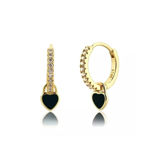 Ohrringe Ohrstecker Damen Schmuck Earrings Temperament   Persönlichkeit Einfache Schwarz Fünfzackigen Stern Mode Kleine Süße Ohrring W0490 von exdas