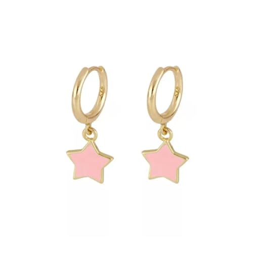 Ohrringe Ohrstecker Damen Schmuck Earrings Trendige Rosa Piercing-Ohrringe Für Damen, Modische Damen W0415-Rosa von exdas