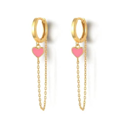 Ohrringe Ohrstecker Damen Schmuck Earrings Trendige Rosa Piercing-Ohrringe Für Damen, Modische Damen W0477-Rosa von exdas