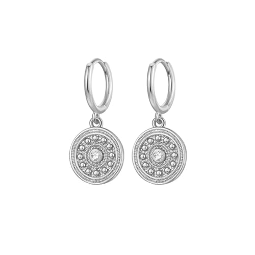 Ohrringe Ohrstecker Damen Schmuck Earrings Trendige Weiße Runde Quasten-Ohrringe Für Damen, Party, Hochzeit, Mode, W0408-S von exdas