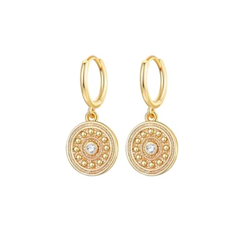 Ohrringe Ohrstecker Damen Schmuck Earrings Trendige Weiße Runde Quasten-Tropfenohrringe Für Damen, Party, Hochzeit, Mode, W0408-Y von exdas