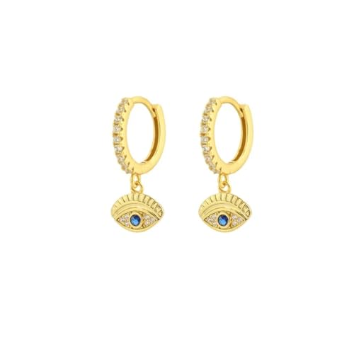 Ohrringe Ohrstecker Damen Schmuck Earrings Vintage Blue Evil Eyes Tropfen-Ohrring Für Damen Ohrringe Pendientes W0220-Y von exdas