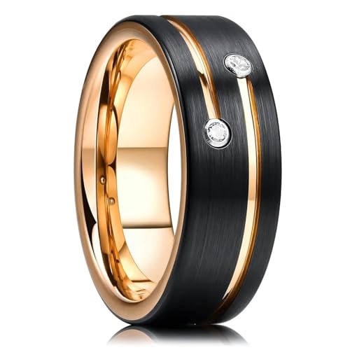 exdas Ring Ringe Damen Bijouterie Herren 8 Mm Herrenringe Für Männer Und Frauen, Ehering, 13, Stil 35 von exdas