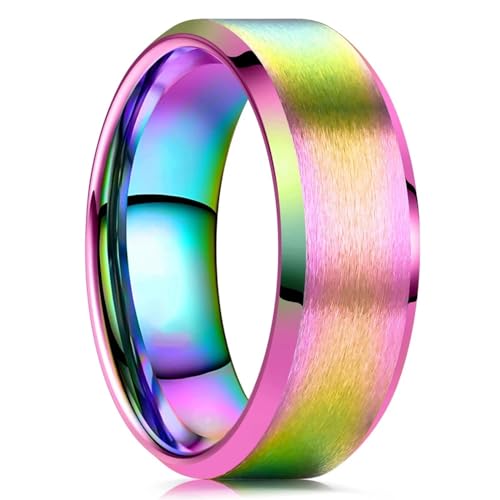 exdas Ring Ringe Damen Bijouterie Herren 8Mm Herrenringe Ringe Für Männer Frauen Ehering 8 Style36 von exdas