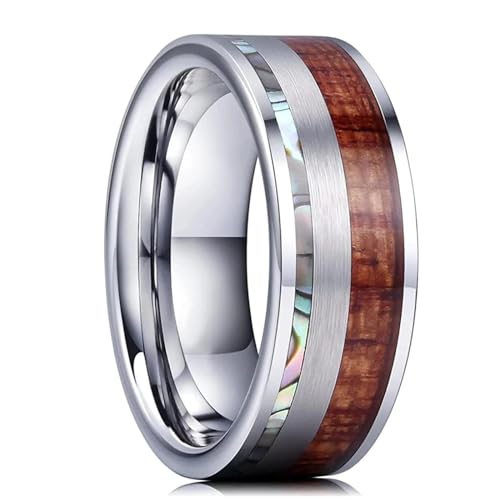 exdas Ring Ringe Damen Bijouterie Herren 8Mm Ring Herren Abalone Muschel Ringe Für Herren Damen Ehering 10 Silber von exdas