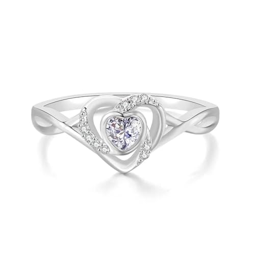 exdas Ring Ringe Damen Bijouterie Herren Ehe-Dating-Ringe Für Frauen, Hochzeitspaar, Knoten, Kristall, Unendlichkeitsringe, Modisch, 12 R345 von exdas