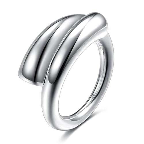 exdas Ring Ringe Damen Bijouterie Herren Hohle Unregelmäßige Geometrische Ringe Damen Retro Minimalistischer Punk-Ring Rock Hip Hop Ipa0822-2 von exdas