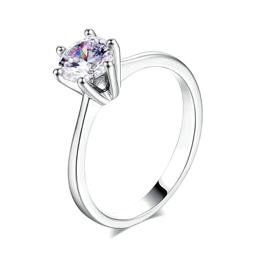 exdas Ring Ringe Damen Bijouterie Herren Kristall-Eheringe Für Frauen, Glänzender Damenring, Verlobungsring, Versprechensring, 5,5 R013 von exdas