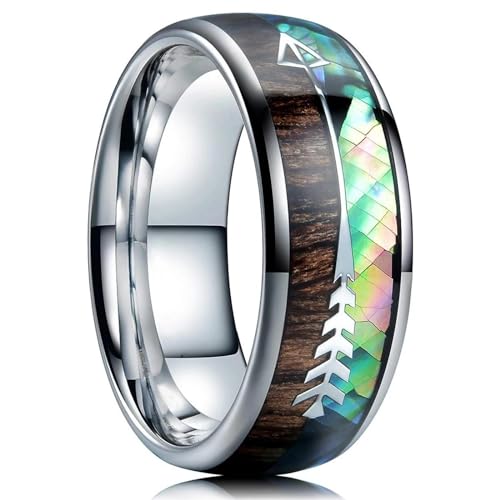 exdas Ring Ringe Damen Bijouterie Herren Mode 8Mm Ehering Für Männer Vintage Meteorit Muster Verlobungsring Männer Ehering 11 Style21 von exdas