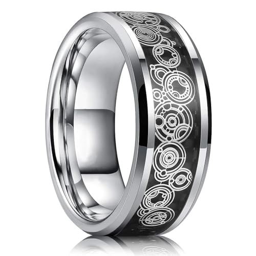 exdas Ring Ringe Damen Bijouterie Herren Mode 8Mm Männer Ringe Ringe Für Männer Frauen Hochzeit Band Geschenke 9 Style35 von exdas