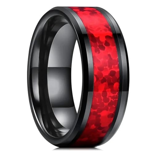 exdas Ring Ringe Damen Bijouterie Herren Mode 8Mm Männer Schwarz Ringe Ringe Für Männer Frauen Hochzeit Band Geschenke 7 Style19 von exdas