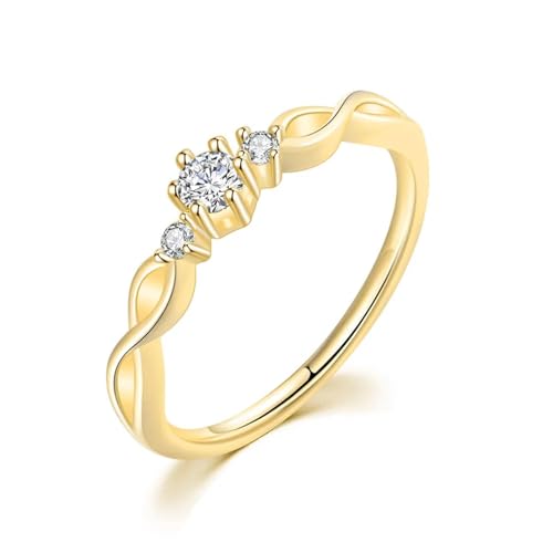 exdas Ring Ringe Damen Bijouterie Herren Ringe Für Damen Fingerring 6 Goldfarben von exdas