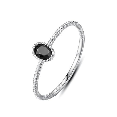 exdas Ring Ringe Damen Bijouterie Herren Schwarz-Rosa-Ringe, Größe 5, 6, 7, 8, Wunderbar Für Frauen, Mädchen, Teenager, Damengröße 5, Schwarz von exdas